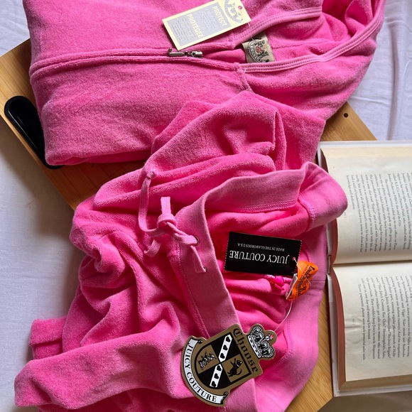 Rare ๐ฅฉ OG P&G Era Juicy Couture Pink Terry TrackSuit NWT ๐๐๐ชฝโจ๐งY2K - Picture 11 of 14